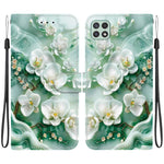 Custodia per telefono in pelle con disegno colorato con texture di cristallo, For Samsung Galaxy A22 5G