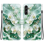 Custodia per telefono in pelle con disegno colorato con texture di cristallo, For Samsung Galaxy A34 5G