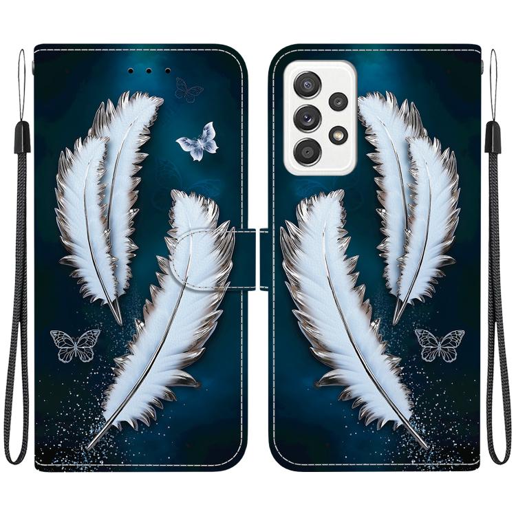 Custodia per telefono in pelle con disegno colorato con texture di cristallo, For Samsung Galaxy A52 4G / 5G