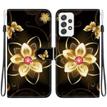 Custodia per telefono in pelle con disegno colorato con texture di cristallo, For Samsung Galaxy A52 4G / 5G
