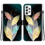 Custodia per telefono in pelle con disegno colorato con texture di cristallo, For Samsung Galaxy A52 4G / 5G