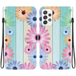 Custodia per telefono in pelle con disegno colorato con texture di cristallo, For Samsung Galaxy A52 4G / 5G