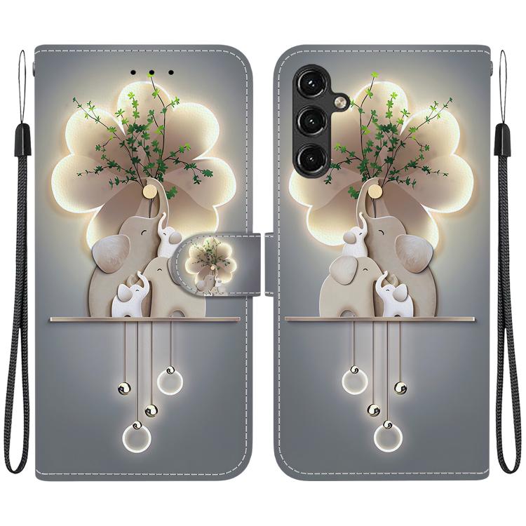 Custodia per telefono in pelle con disegno colorato con texture di cristallo, For Samsung Galaxy A54 5G