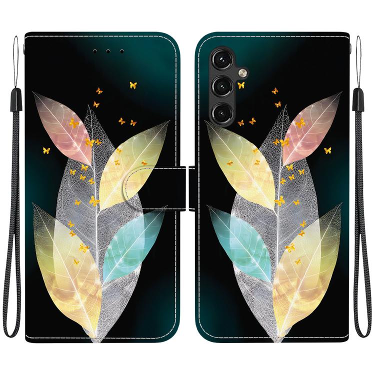 Custodia per telefono in pelle con disegno colorato con texture di cristallo, For Samsung Galaxy A54 5G