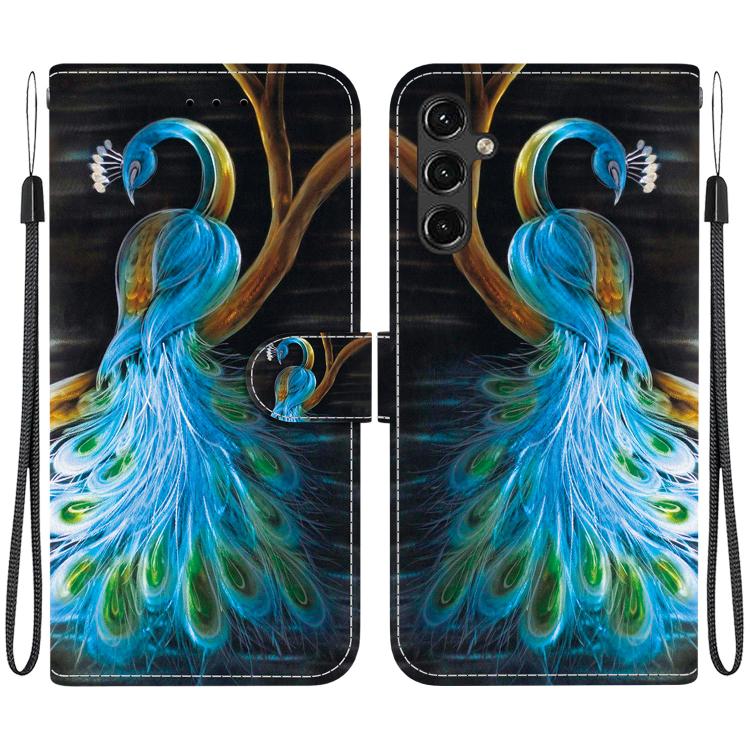 Custodia per telefono in pelle con disegno colorato con texture di cristallo, For Samsung Galaxy A54 5G