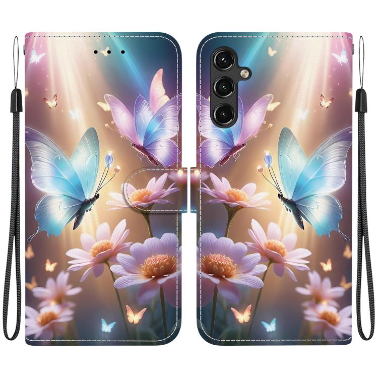 Custodia per telefono in pelle con disegno colorato con texture di cristallo, For Samsung Galaxy A54 5G