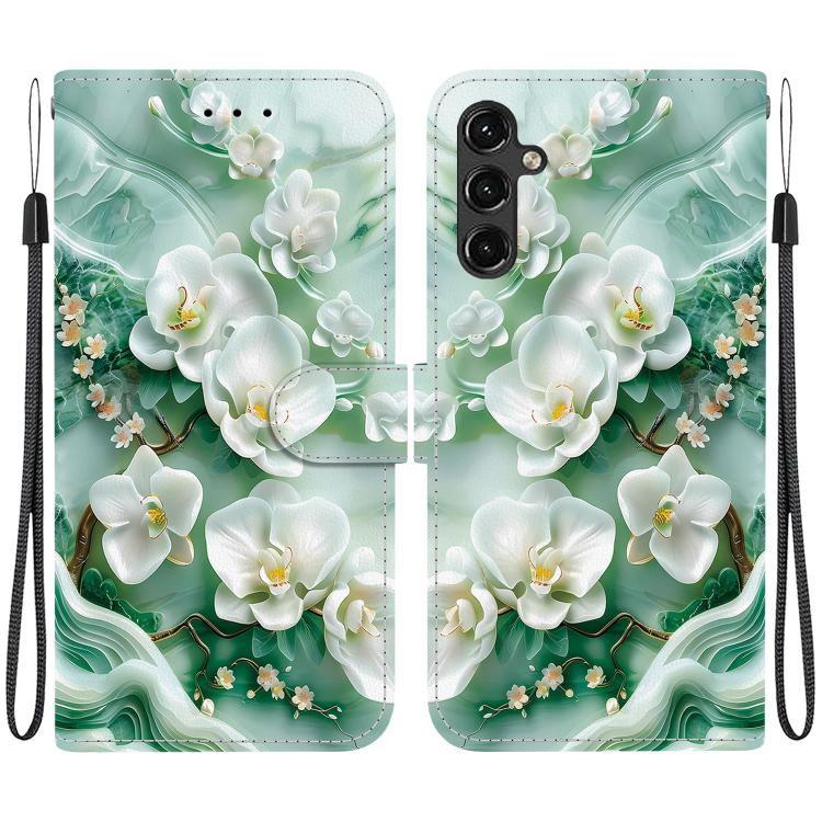 Custodia per telefono in pelle con disegno colorato con texture di cristallo, For Samsung Galaxy A54 5G
