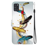 Custodia per telefono in pelle con disegno colorato con texture di cristallo, For Samsung Galaxy A21s