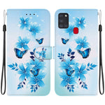 Custodia per telefono in pelle con disegno colorato con texture di cristallo, For Samsung Galaxy A21s