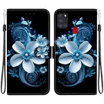 Custodia per telefono in pelle con disegno colorato con texture di cristallo, For Samsung Galaxy A21s