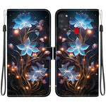 Custodia per telefono in pelle con disegno colorato con texture di cristallo, For Samsung Galaxy A21s