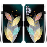 Custodia per telefono in pelle con disegno colorato con texture di cristallo, For Samsung Galaxy A32 5G