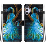 Custodia per telefono in pelle con disegno colorato con texture di cristallo, For Samsung Galaxy A32 5G