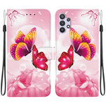 Custodia per telefono in pelle con disegno colorato con texture di cristallo, For Samsung Galaxy A32 5G