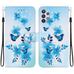 Custodia per telefono in pelle con disegno colorato con texture di cristallo, For Samsung Galaxy A32 5G