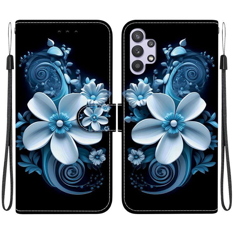 Custodia per telefono in pelle con disegno colorato con texture di cristallo, For Samsung Galaxy A32 5G