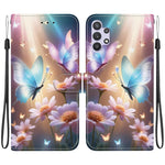 Custodia per telefono in pelle con disegno colorato con texture di cristallo, For Samsung Galaxy A32 5G