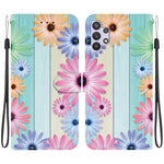 Custodia per telefono in pelle con disegno colorato con texture di cristallo, For Samsung Galaxy A32 5G