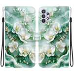 Custodia per telefono in pelle con disegno colorato con texture di cristallo, For Samsung Galaxy A32 5G