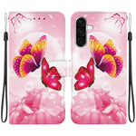 Custodia per telefono in pelle con disegno colorato con texture di cristallo, For Samsung Galaxy A26 5G