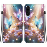 Custodia per telefono in pelle con disegno colorato con texture di cristallo, For Samsung Galaxy A26 5G