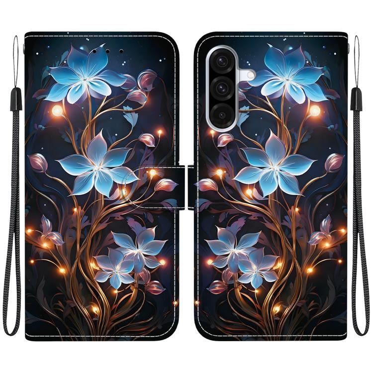 Custodia per telefono in pelle con disegno colorato con texture di cristallo, For Samsung Galaxy A26 5G