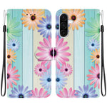 Custodia per telefono in pelle con disegno colorato con texture di cristallo, For Samsung Galaxy A26 5G