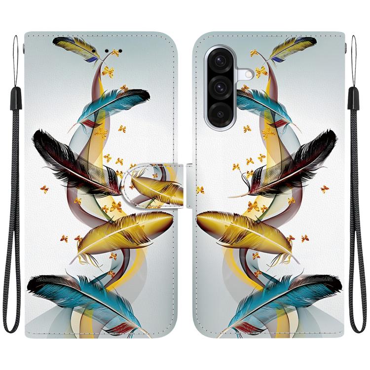 Custodia per telefono in pelle con disegno colorato con texture di cristallo, For Samsung Galaxy A36 / A56 5G