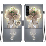 Custodia per telefono in pelle con disegno colorato con texture di cristallo, For Samsung Galaxy A36 / A56 5G