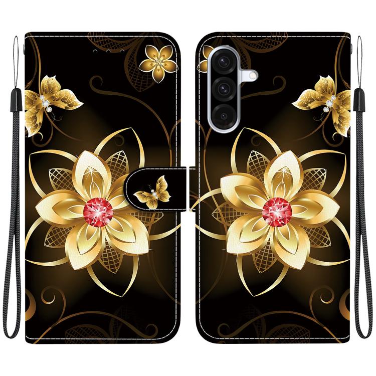 Custodia per telefono in pelle con disegno colorato con texture di cristallo, For Samsung Galaxy A36 / A56 5G