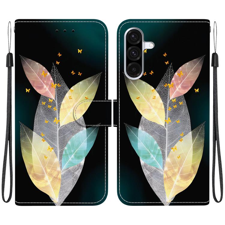 Custodia per telefono in pelle con disegno colorato con texture di cristallo, For Samsung Galaxy A36 / A56 5G