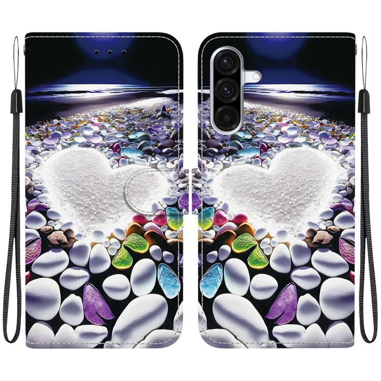 Custodia per telefono in pelle con disegno colorato con texture di cristallo, For Samsung Galaxy A36 / A56 5G