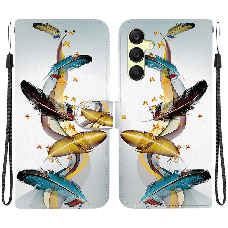 Custodia per telefono in pelle con disegno colorato con texture di cristallo, For Samsung Galaxy A25 5G