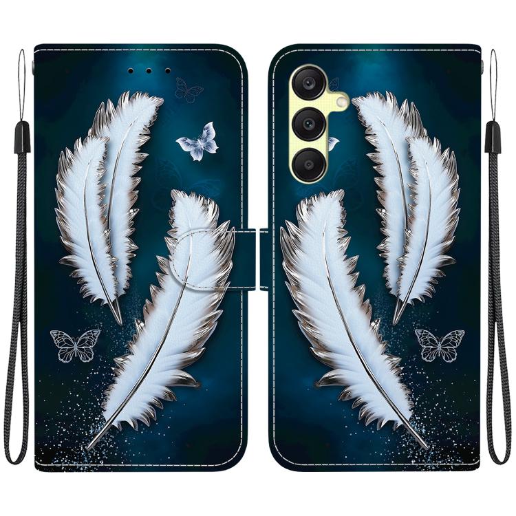 Custodia per telefono in pelle con disegno colorato con texture di cristallo, For Samsung Galaxy A25 5G