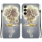 Custodia per telefono in pelle con disegno colorato con texture di cristallo, For Samsung Galaxy A25 5G