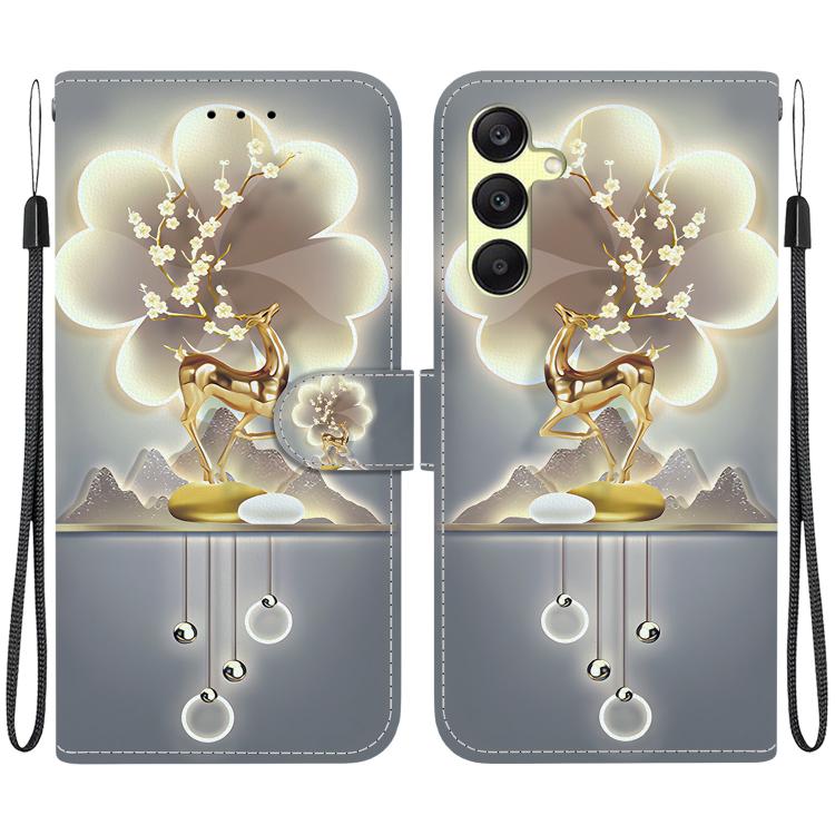 Custodia per telefono in pelle con disegno colorato con texture di cristallo, For Samsung Galaxy A25 5G
