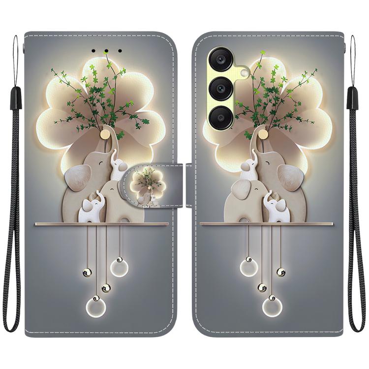 Custodia per telefono in pelle con disegno colorato con texture di cristallo, For Samsung Galaxy A25 5G