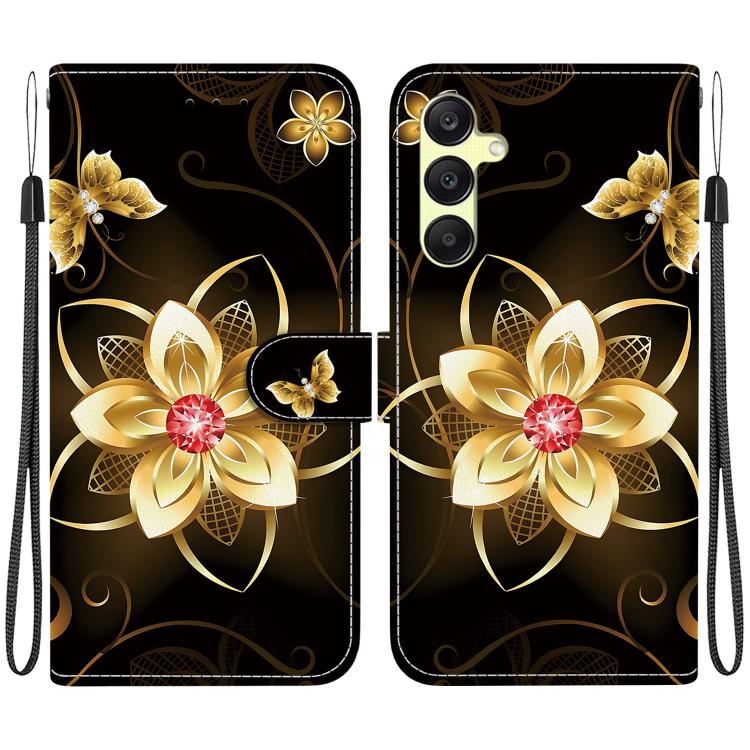 Custodia per telefono in pelle con disegno colorato con texture di cristallo, For Samsung Galaxy A25 5G