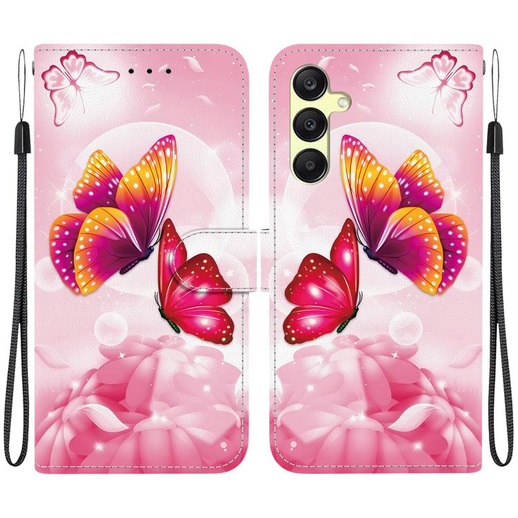 Custodia per telefono in pelle con disegno colorato con texture di cristallo, For Samsung Galaxy A25 5G