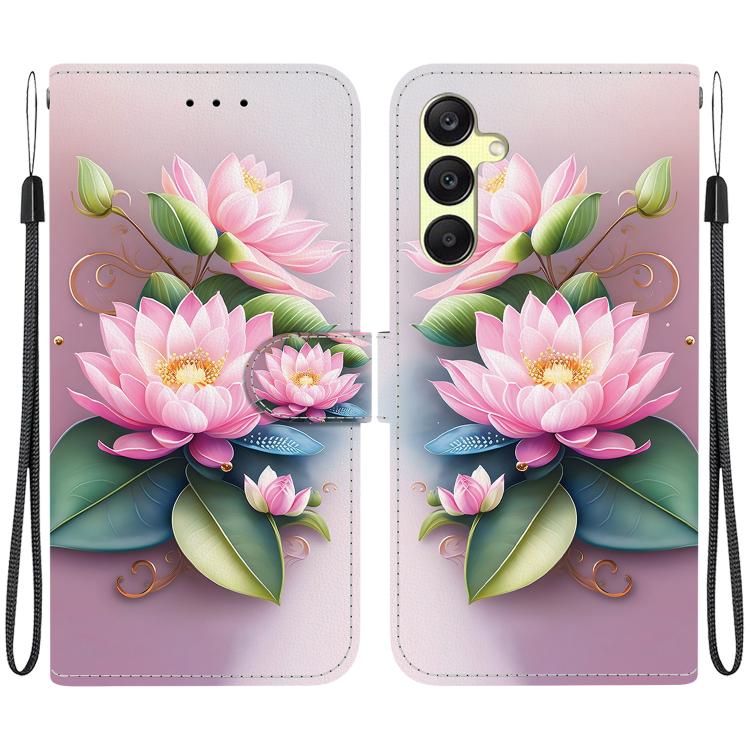 Custodia per telefono in pelle con disegno colorato con texture di cristallo, For Samsung Galaxy A25 5G