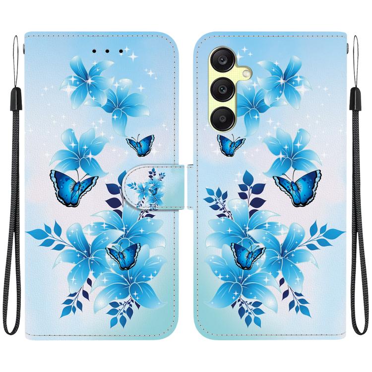 Custodia per telefono in pelle con disegno colorato con texture di cristallo, For Samsung Galaxy A25 5G