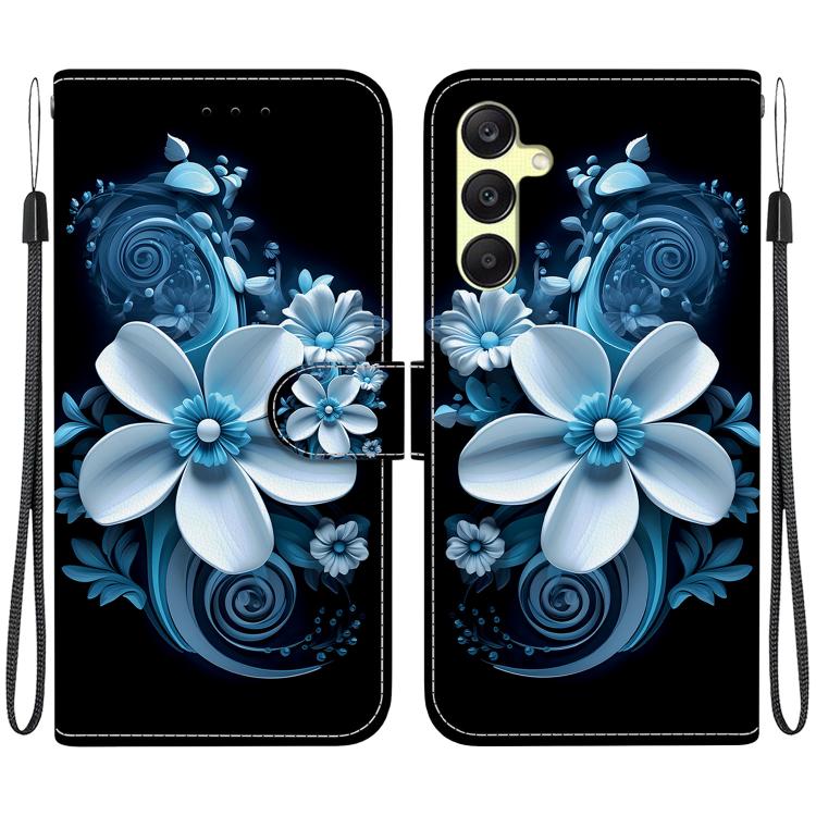 Custodia per telefono in pelle con disegno colorato con texture di cristallo, For Samsung Galaxy A25 5G