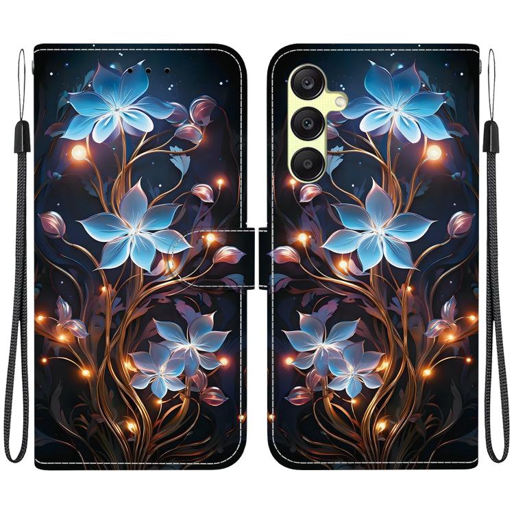 Custodia per telefono in pelle con disegno colorato con texture di cristallo, For Samsung Galaxy A25 5G