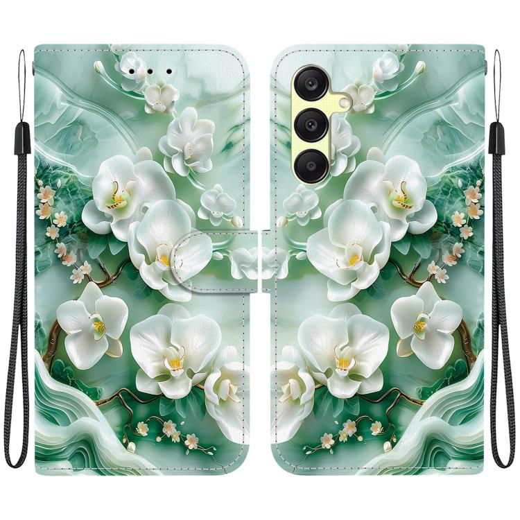 Custodia per telefono in pelle con disegno colorato con texture di cristallo, For Samsung Galaxy A25 5G