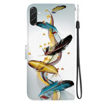 Custodia per telefono in pelle con disegno colorato con texture di cristallo, For Galaxy A37 5G / A36 5G