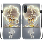 Custodia per telefono in pelle con disegno colorato con texture di cristallo, For Galaxy A37 5G / A36 5G