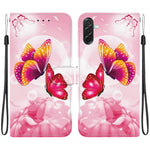 Custodia per telefono in pelle con disegno colorato con texture di cristallo, For Galaxy A37 5G / A36 5G