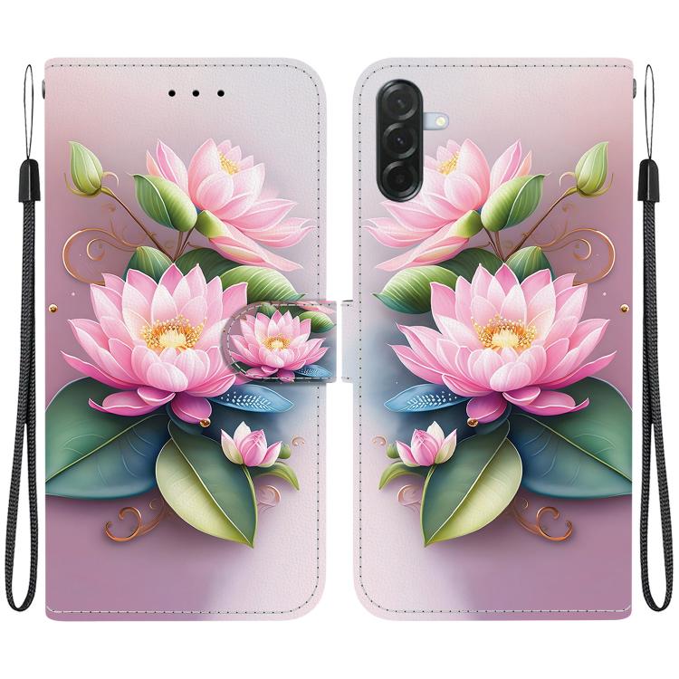 Custodia per telefono in pelle con disegno colorato con texture di cristallo, For Galaxy A37 5G / A36 5G