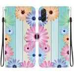 Custodia per telefono in pelle con disegno colorato con texture di cristallo, For Galaxy A37 5G / A36 5G