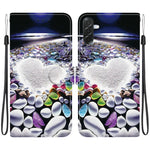 Custodia per telefono in pelle con disegno colorato con texture di cristallo, For Galaxy A37 5G / A36 5G